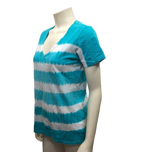 THE NORTH FACE V NECK TYE DYE SHORT SLEEVE TEE MD - Picture 2 of 4